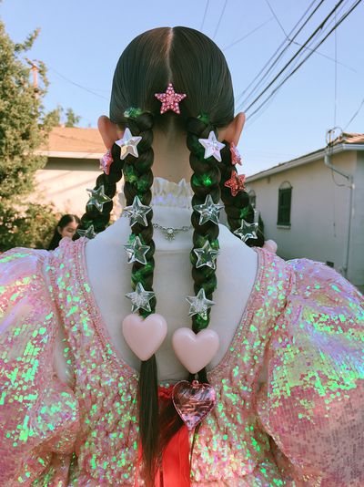 Star Braids Fashion Portrait Poster. poster