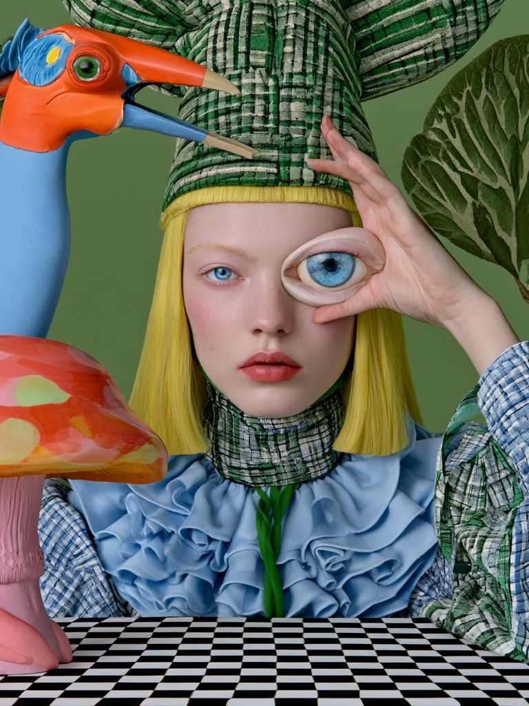Surreal Fashion Portrait Print. poster detail