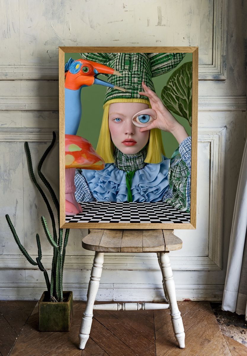 Surreal Fashion Portrait Print. — room view 1