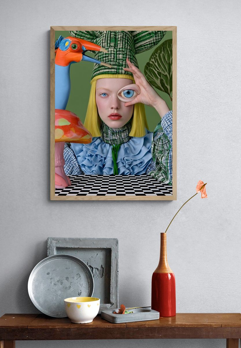 Surreal Fashion Portrait Print. — room view 3