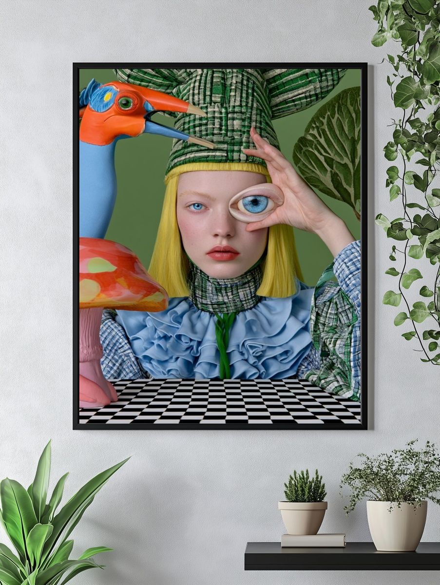 Surreal Fashion Portrait Print. — room view 4