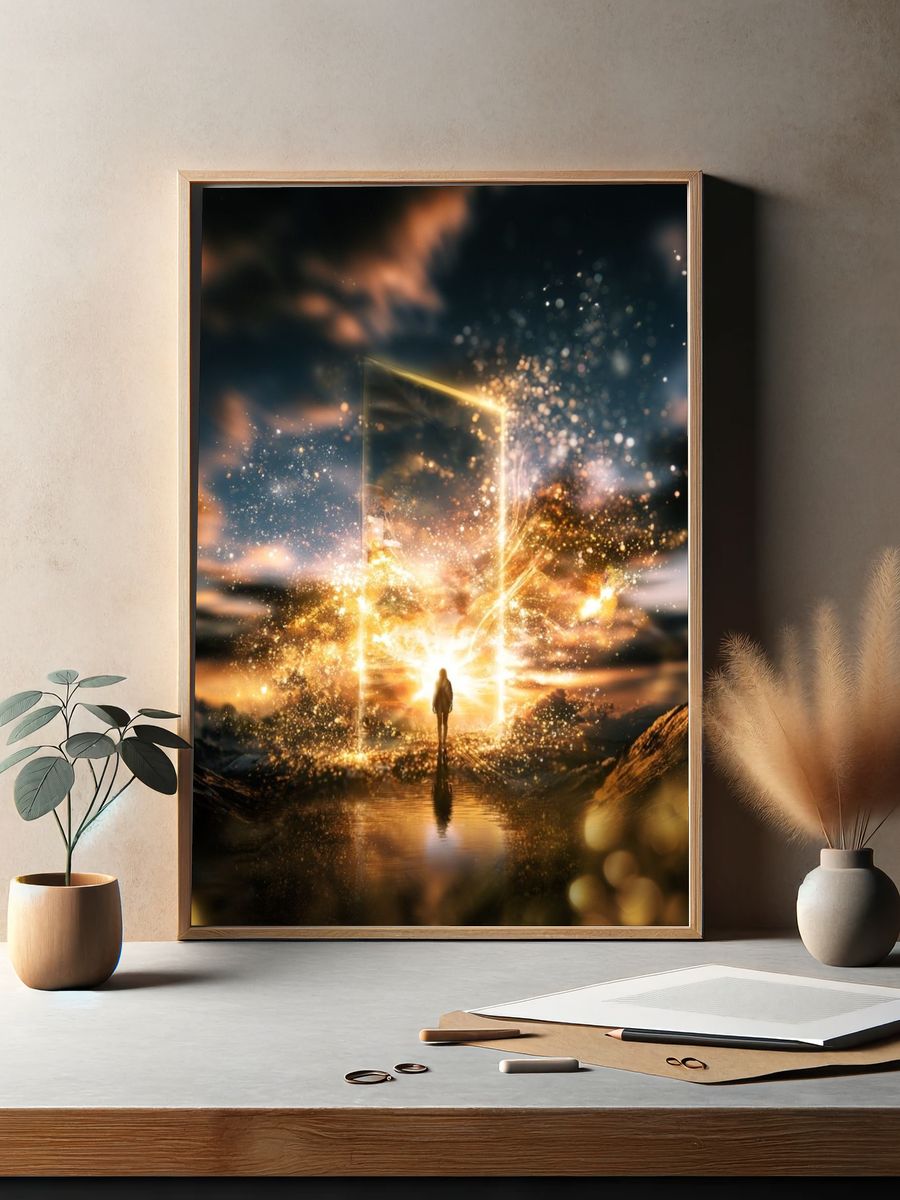Cosmic Portal Surrealism Poster. — room view 2