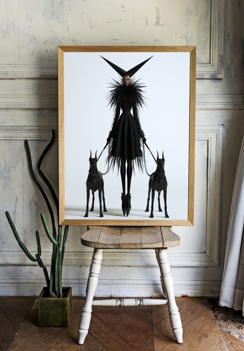 Dark Fashion Figure Poster. room preview