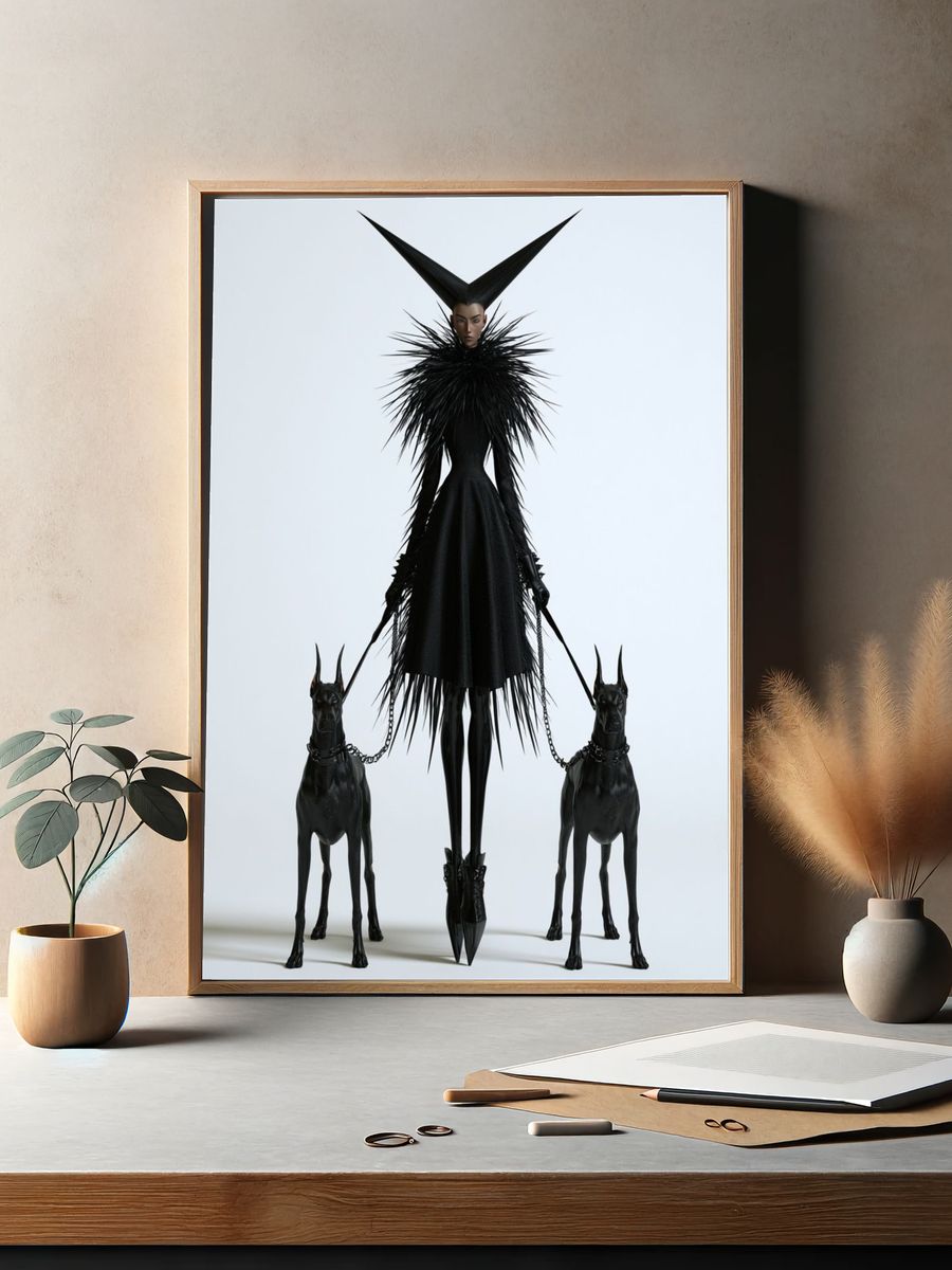 Dark Fashion Figure Poster. — room view 2