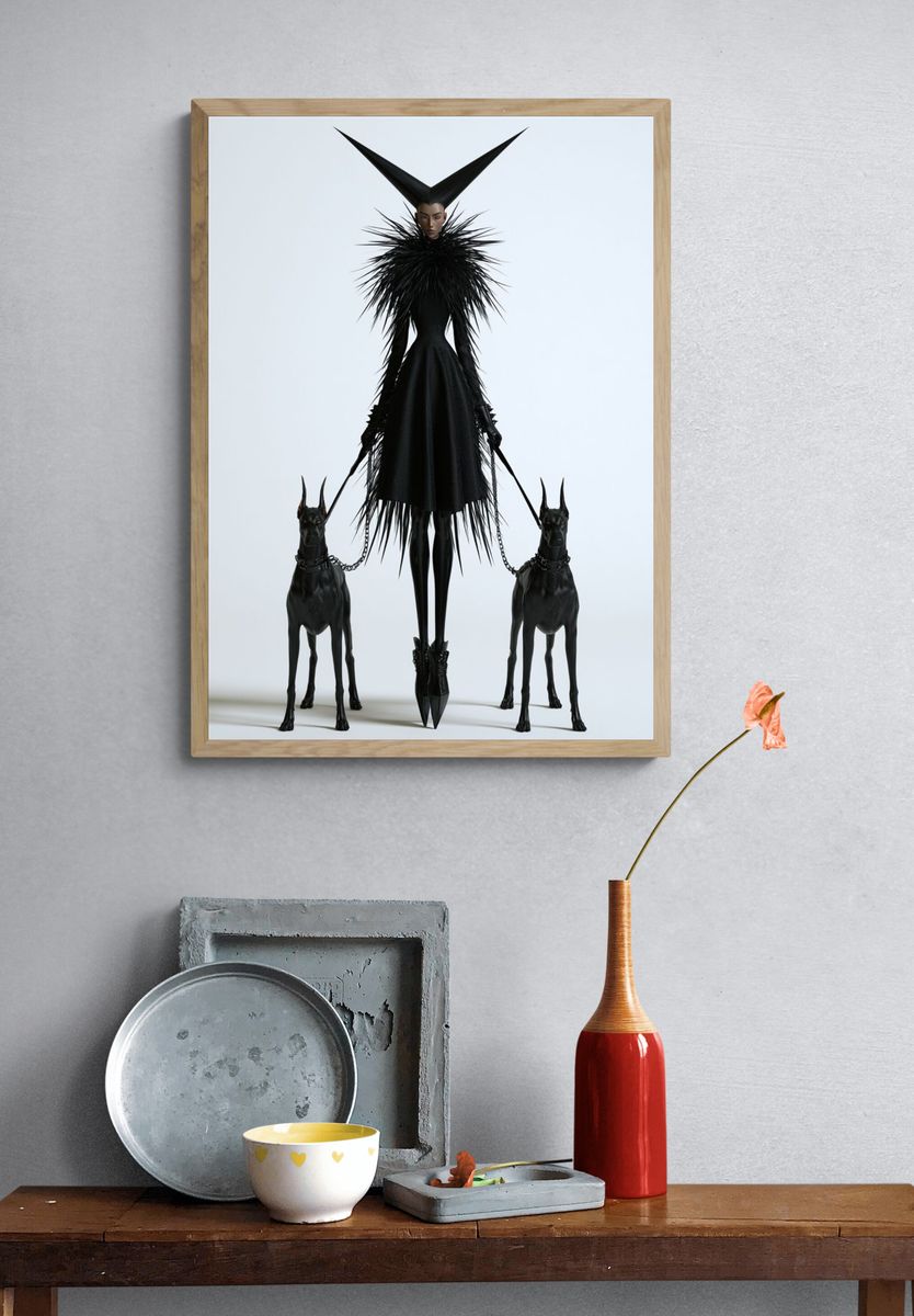 Dark Fashion Figure Poster. — room view 3