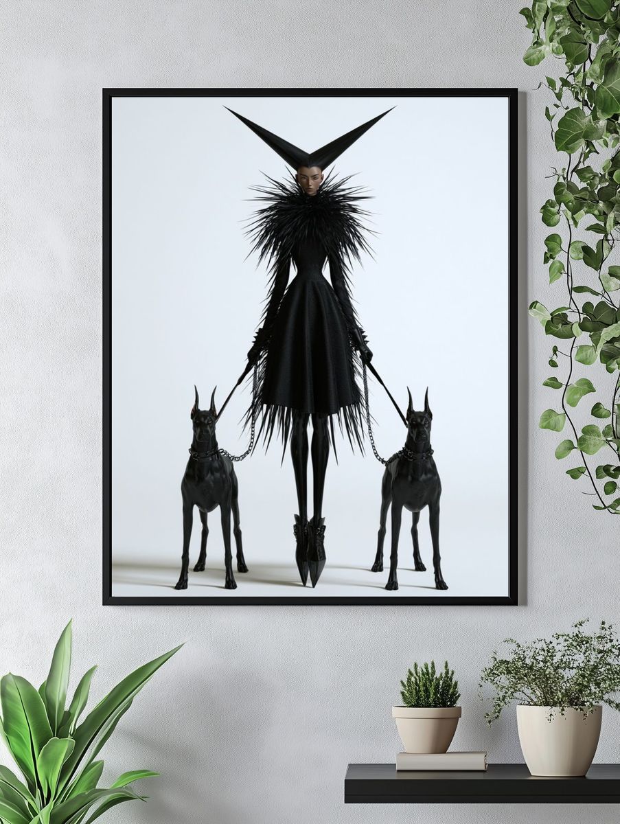 Dark Fashion Figure Poster. — room view 4