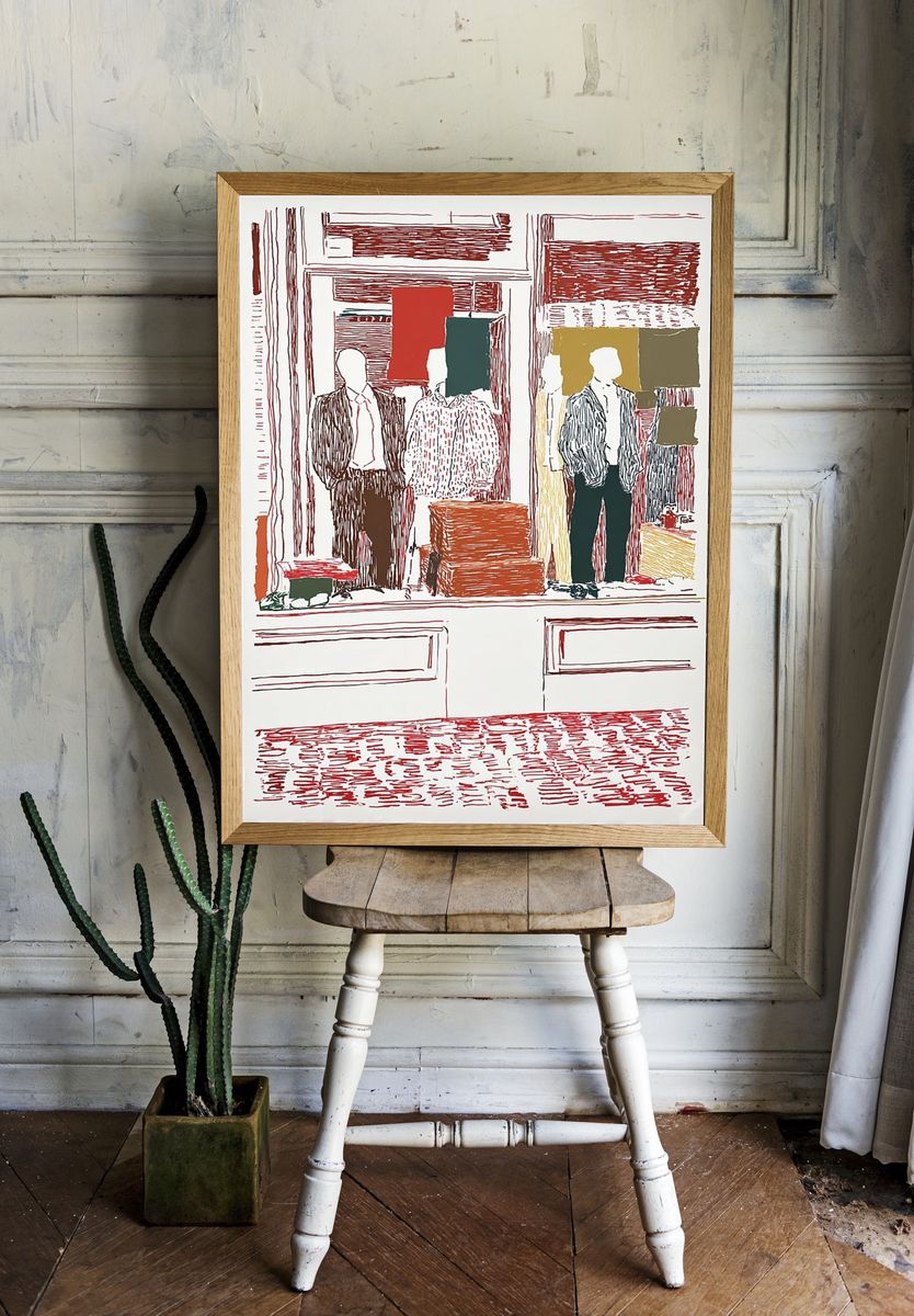 Fashion Window Display Illustration Poster. room preview