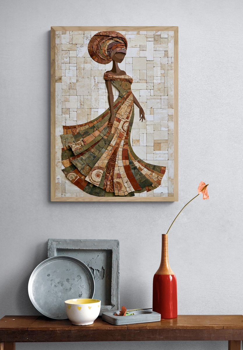 Mosaic Fashion Figure Print. — room view 3