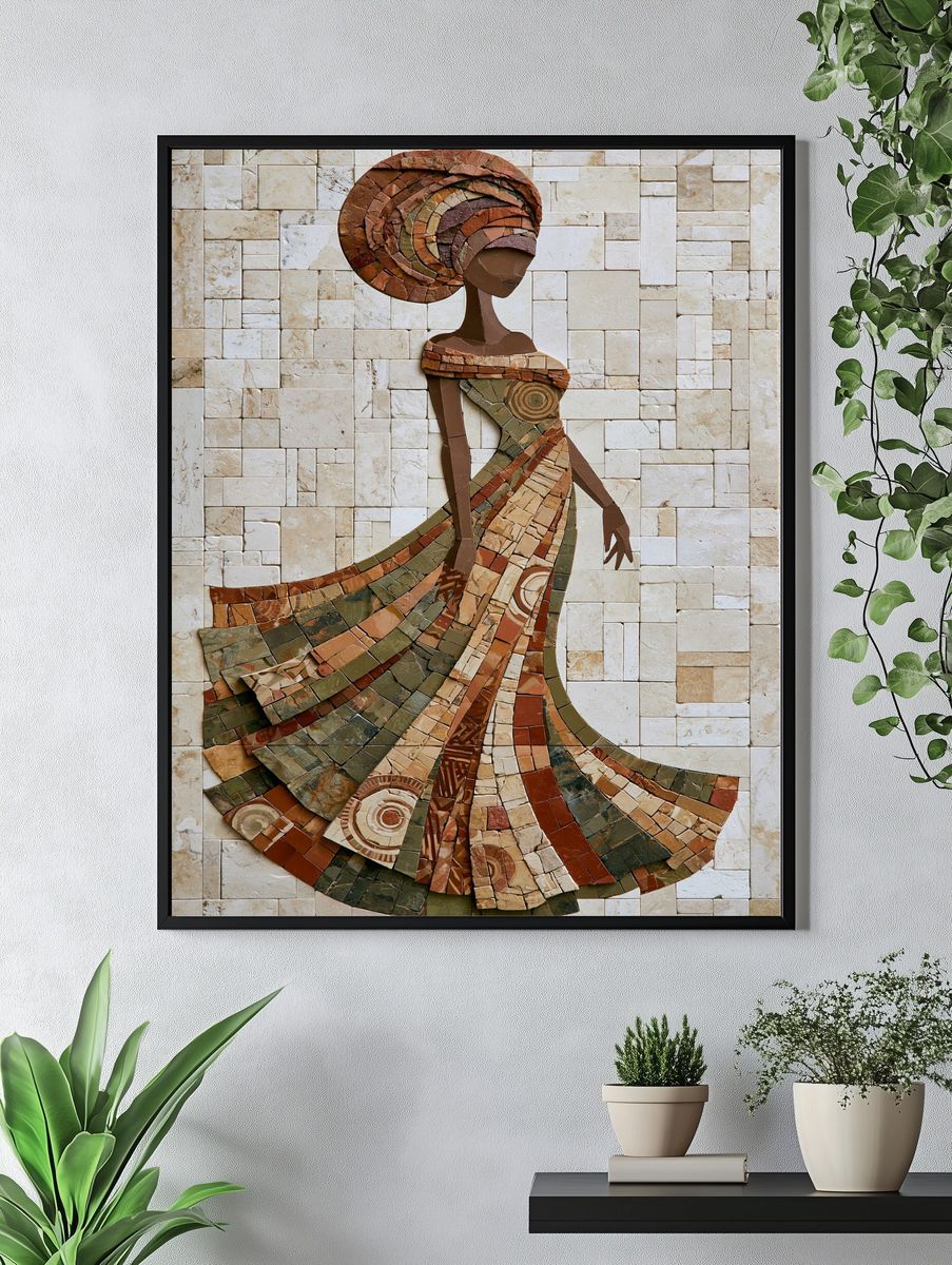 Mosaic Fashion Figure Print. — room view 4