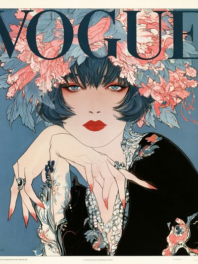 Vogue Floral Portrait Print.
