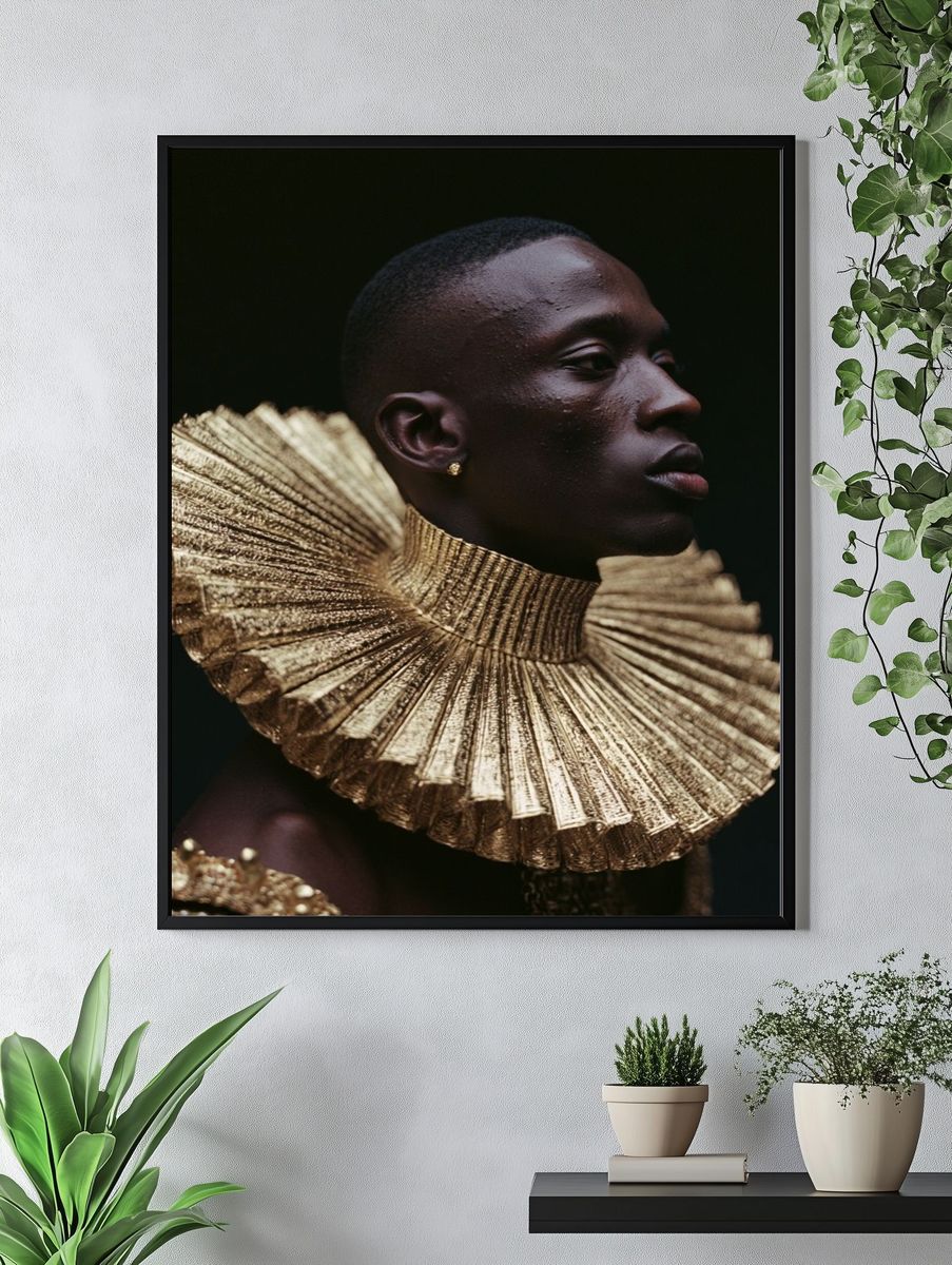 Golden Portrait Fashion Poster. — room view 4