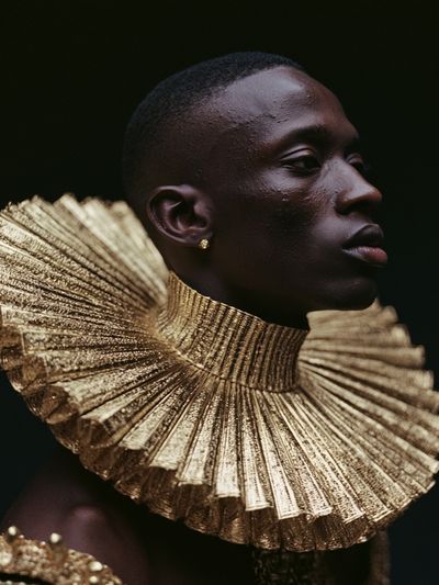 Golden Portrait Fashion Poster. poster