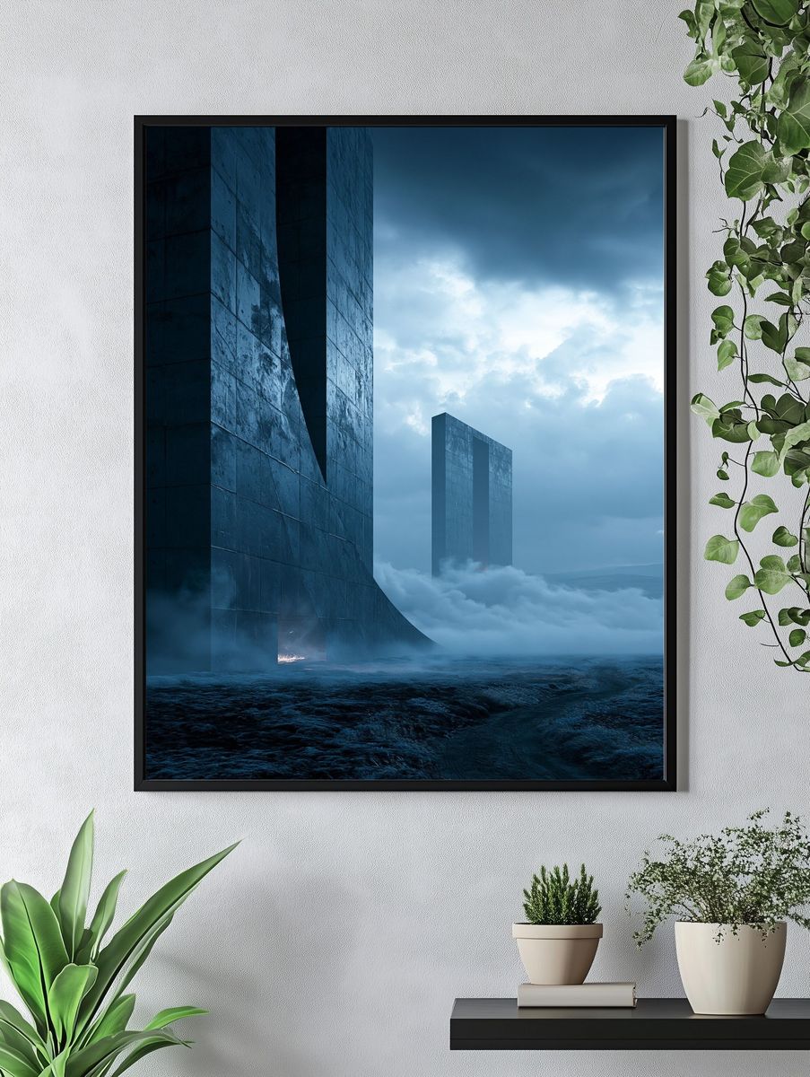 Monolithic Seascape — Surreal Print. — room view 4