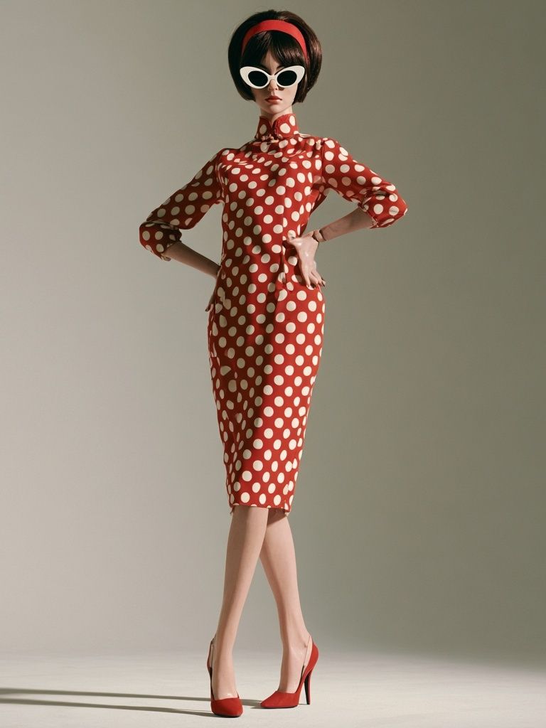 Polka Dot Fashion Portrait Poster. poster detail