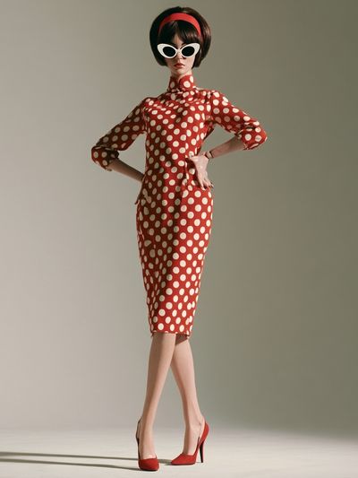 Polka Dot Fashion Portrait Poster. poster