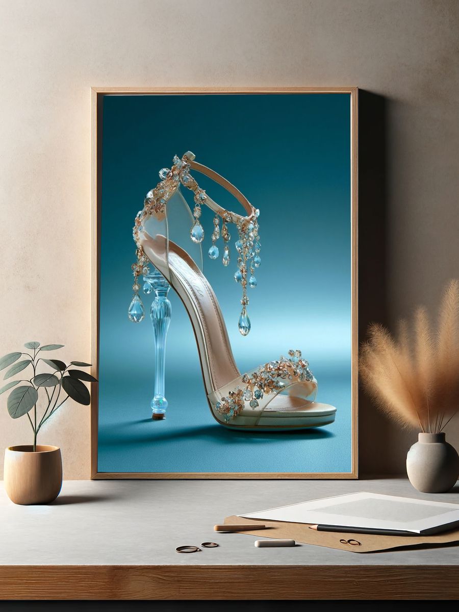 Crystal High Heel Fashion Poster. — room view 2