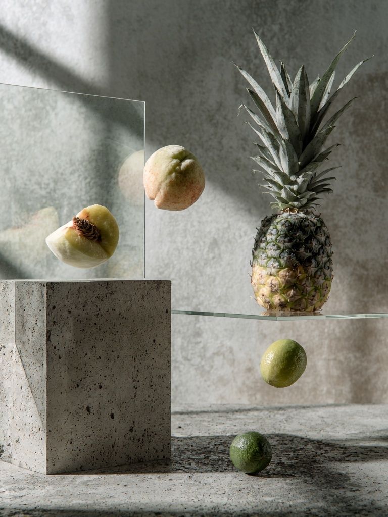 Floating Fruit Still Life Print. poster detail