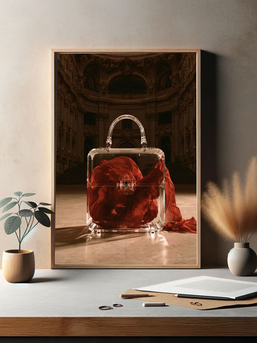 Luxury Handbag Still Life Poster. — room view 2
