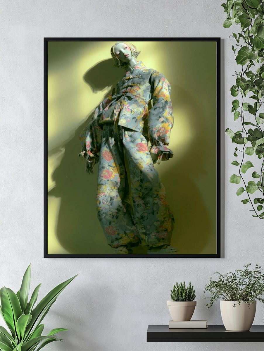 Floral Fashion Figure Poster. — room view 4