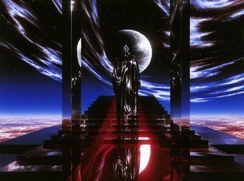 Cosmic Stairway Surrealism Poster. poster — fine-art art