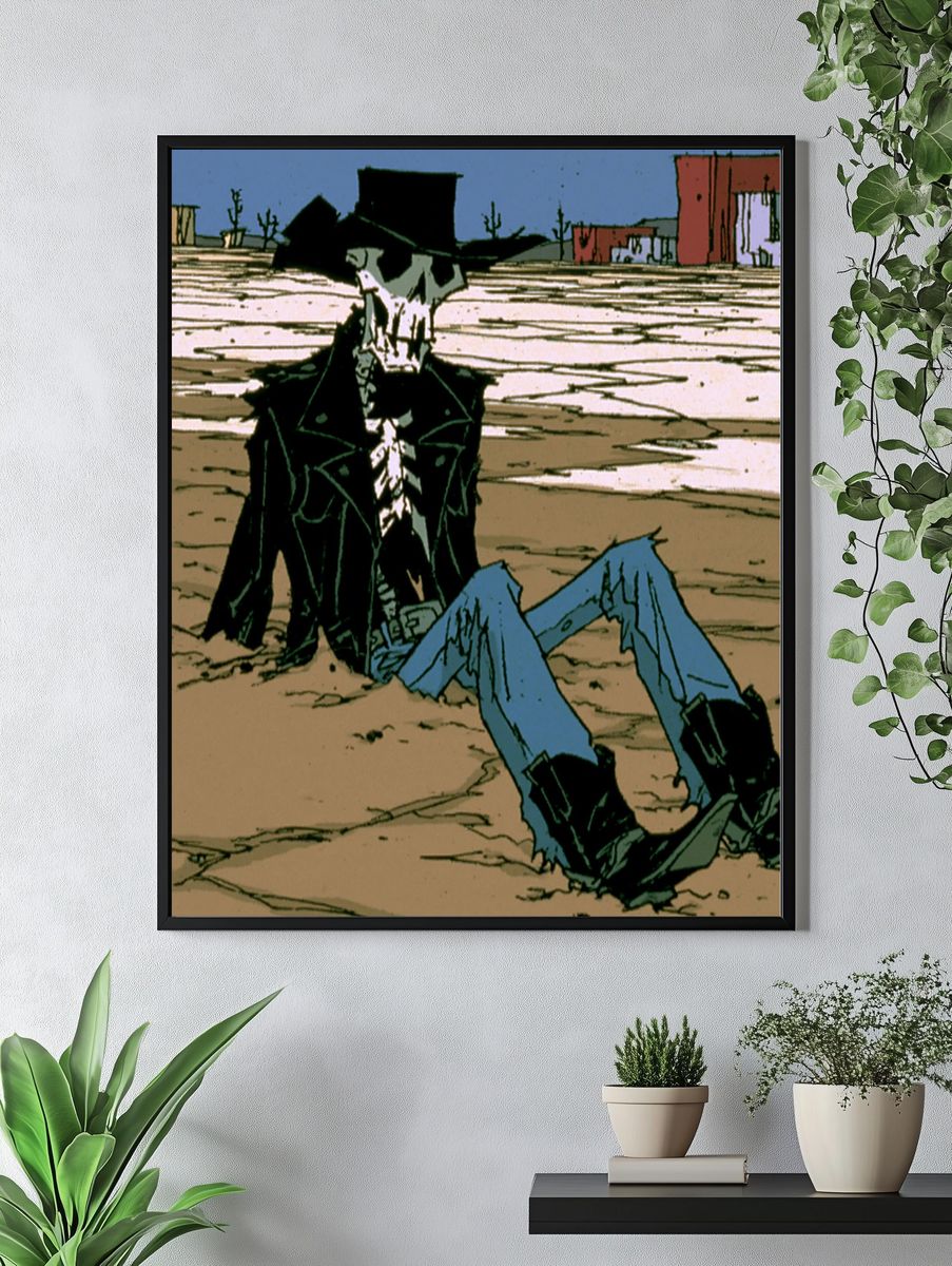 Surreal Cowboy Desert Print. — room view 4