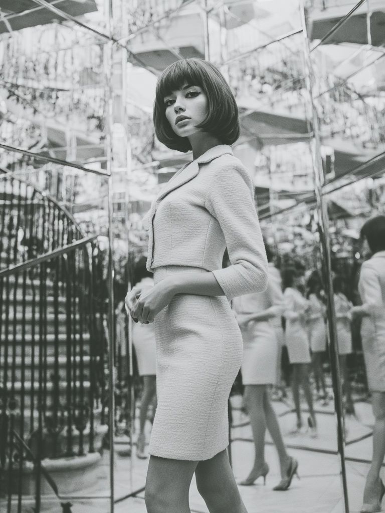 Mirror Maze Fashion Portrait Print. poster detail