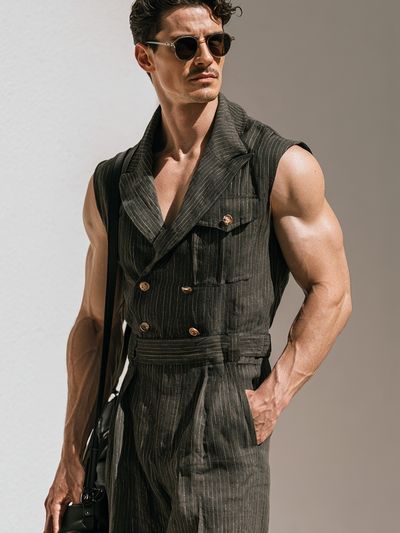 Modern Menswear Portrait Poster. poster