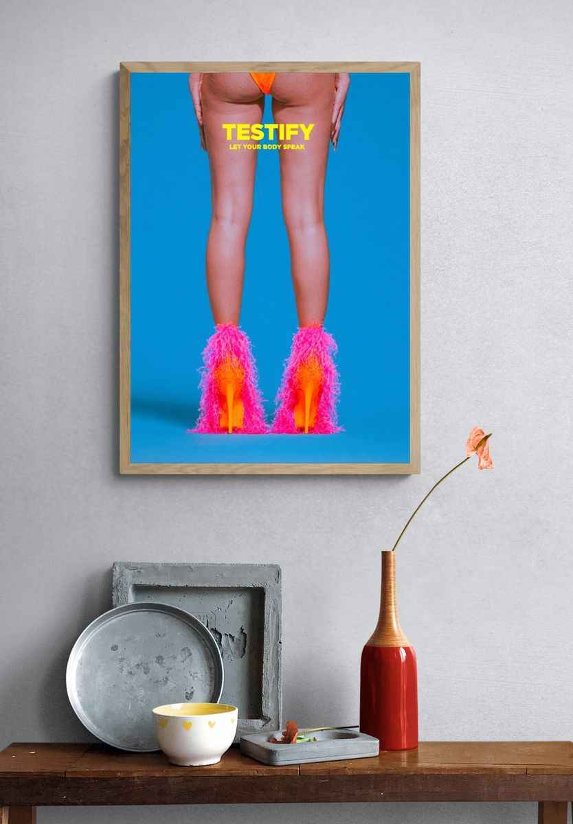Pop Art Fashion Legs Poster. — room view 3