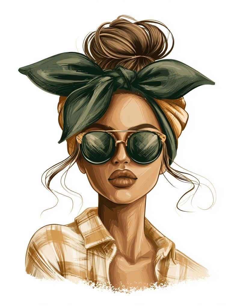 Stylish Woman Portrait Print. poster — fashion art