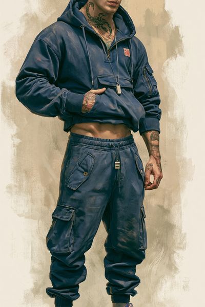 Tattooed Streetwear Portrait Poster. poster