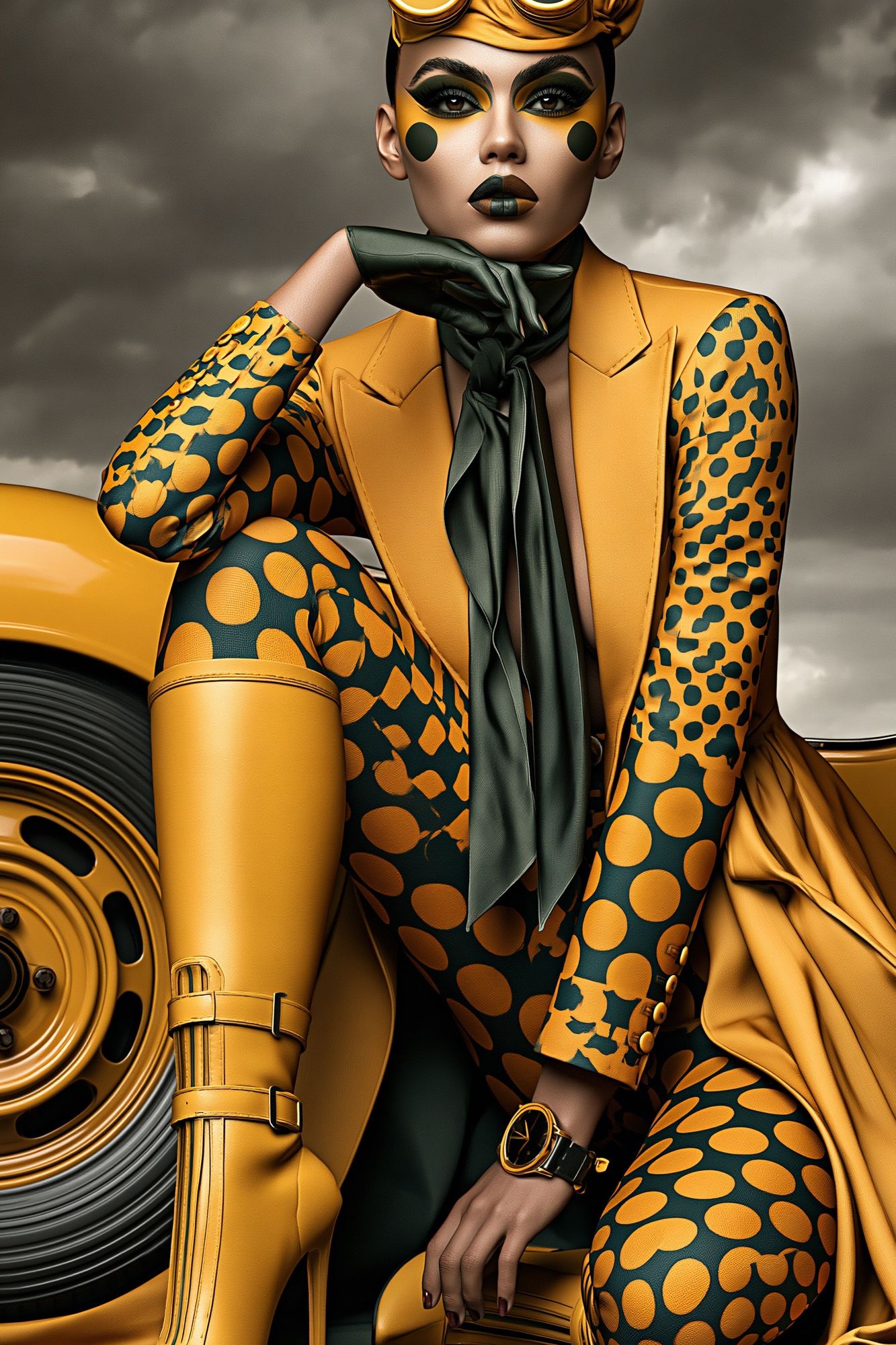 Avant-Garde Fashion Portrait Poster. poster — fashion art
