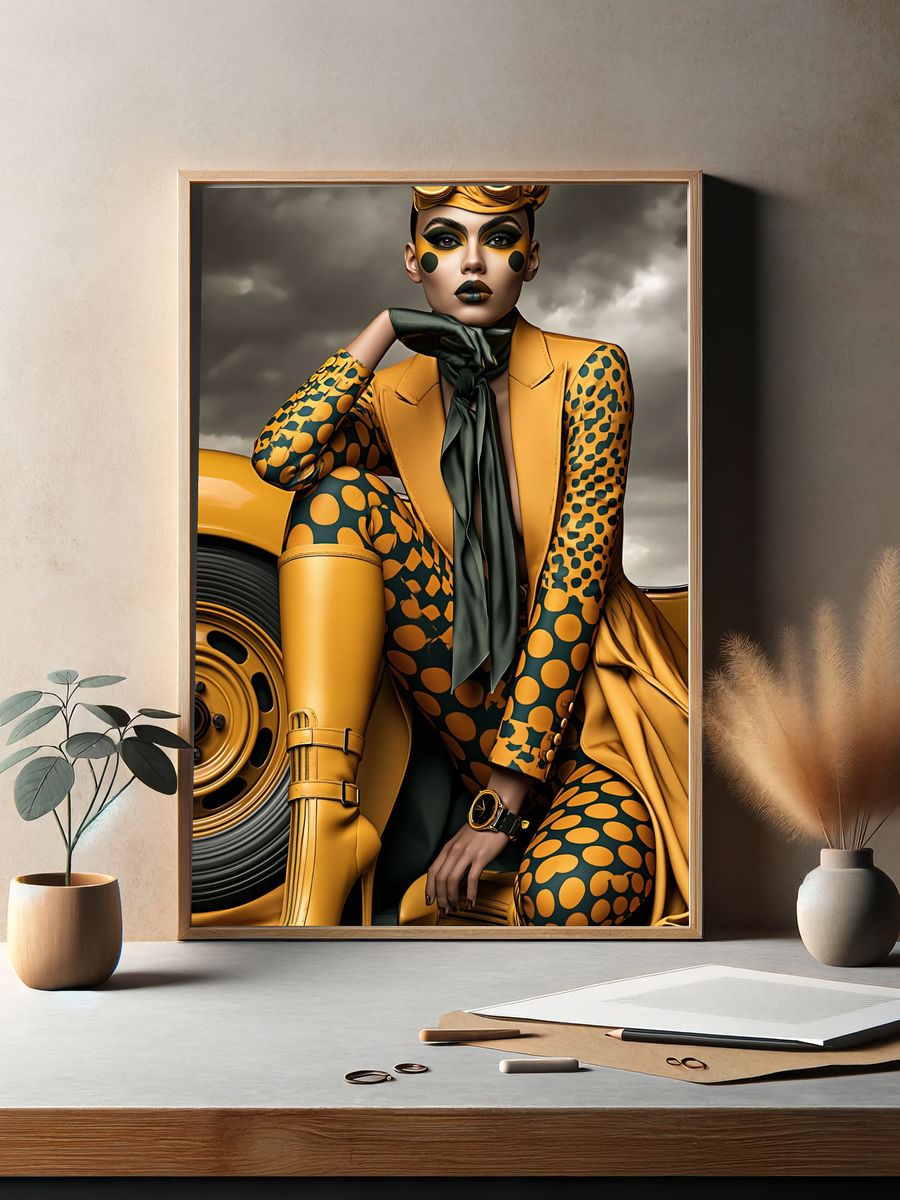 Avant-Garde Fashion Portrait Poster. — room view 2