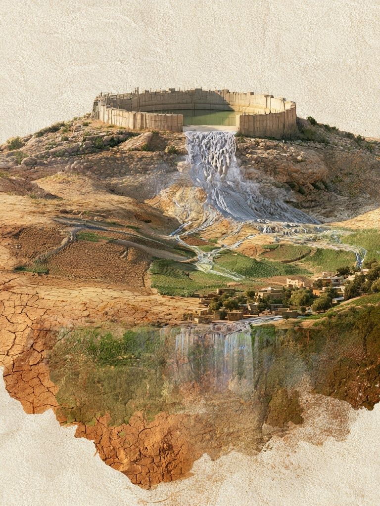 Floating Landscape Collage Print. poster detail
