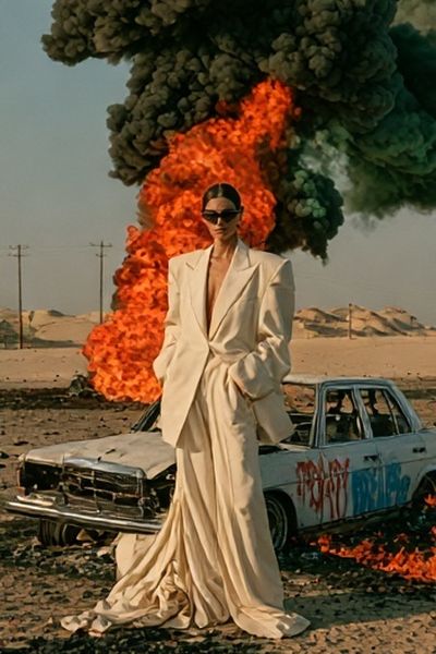 Desert Fire Fashion Poster. poster