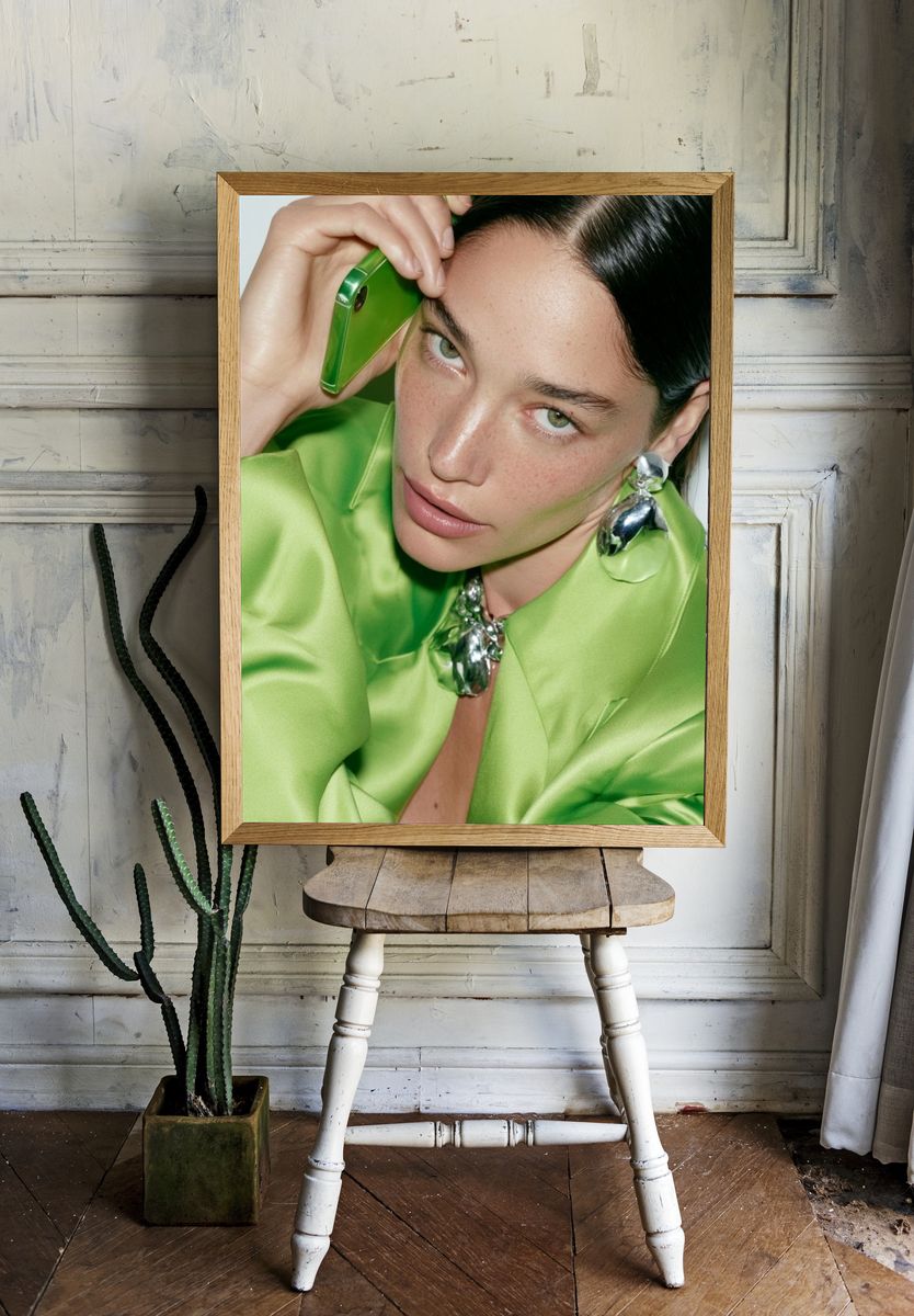 Green Fashion Portrait Poster. — room view 1