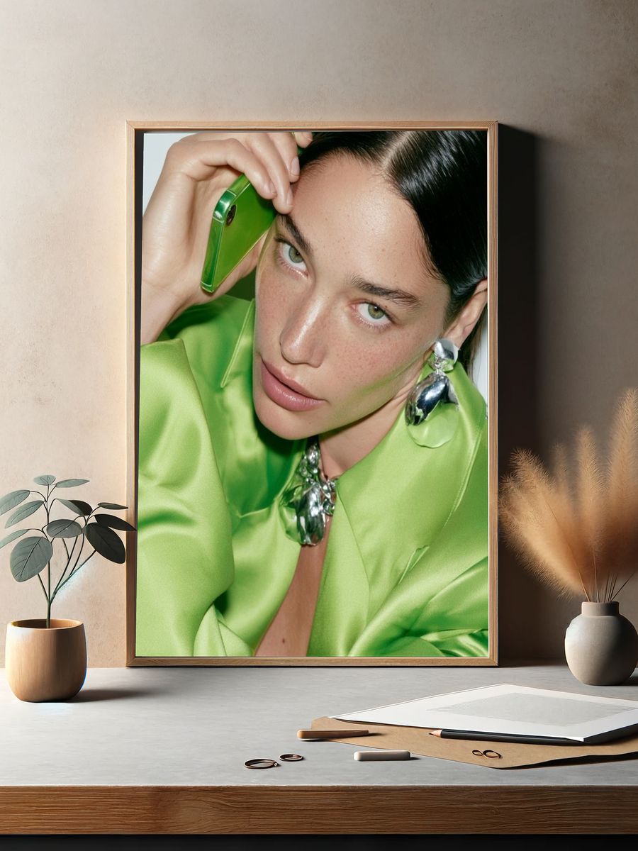 Green Fashion Portrait Poster. — room view 2