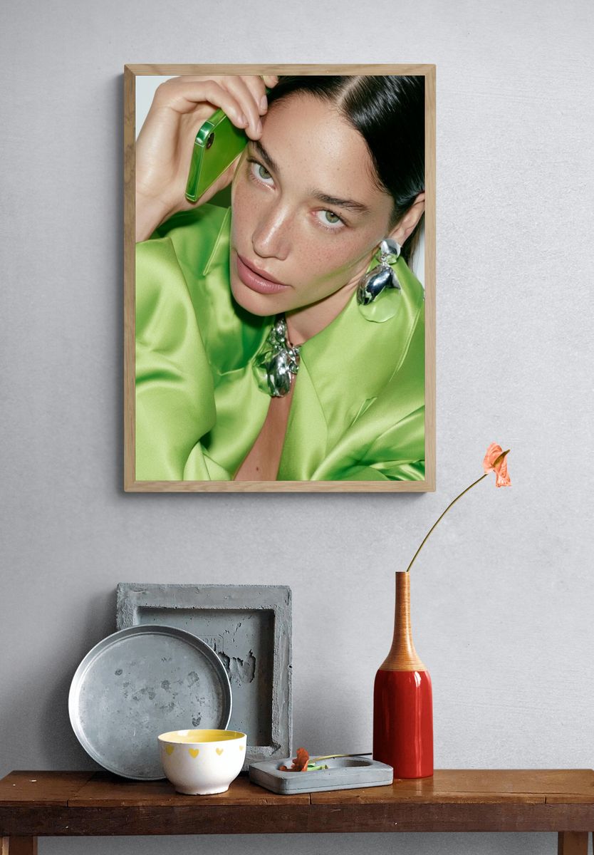 Green Fashion Portrait Poster. — room view 3