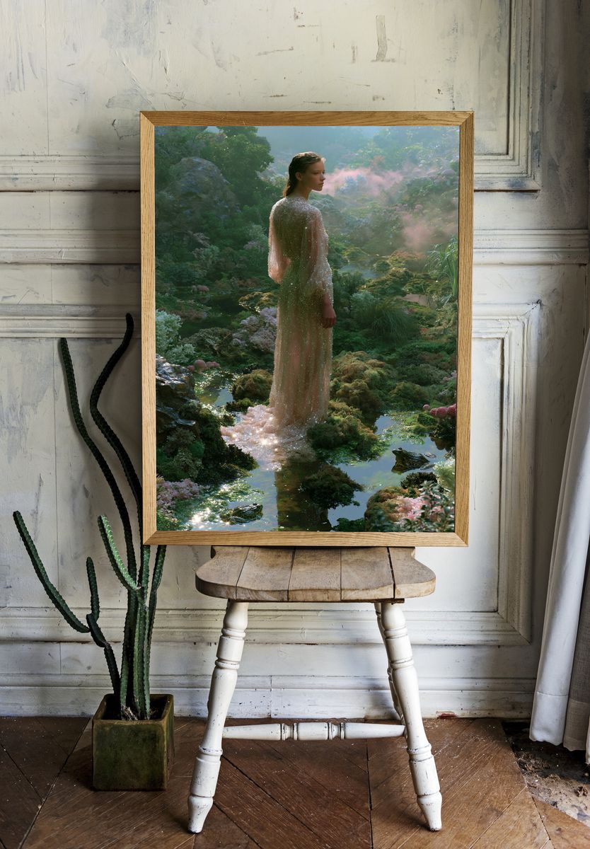 Enchanted Garden Figure Print. — room view 1