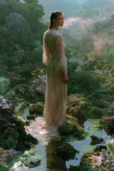 Enchanted Garden Figure Print. poster