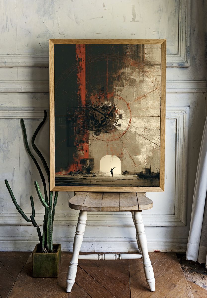 Surreal Archway Abstract Print. — room view 1