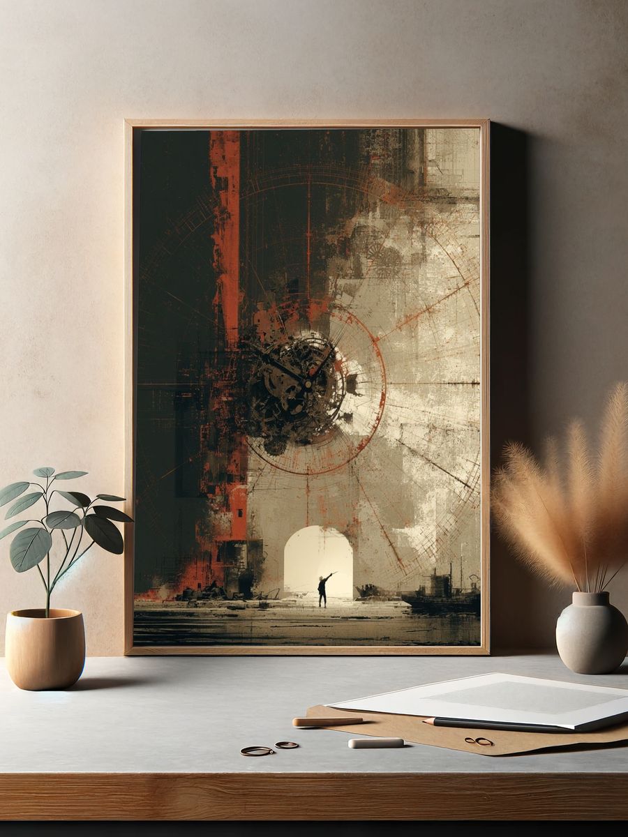 Surreal Archway Abstract Print. — room view 2