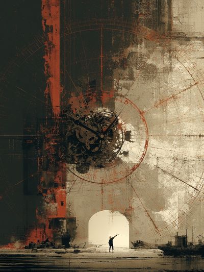 Surreal Archway Abstract Print. poster