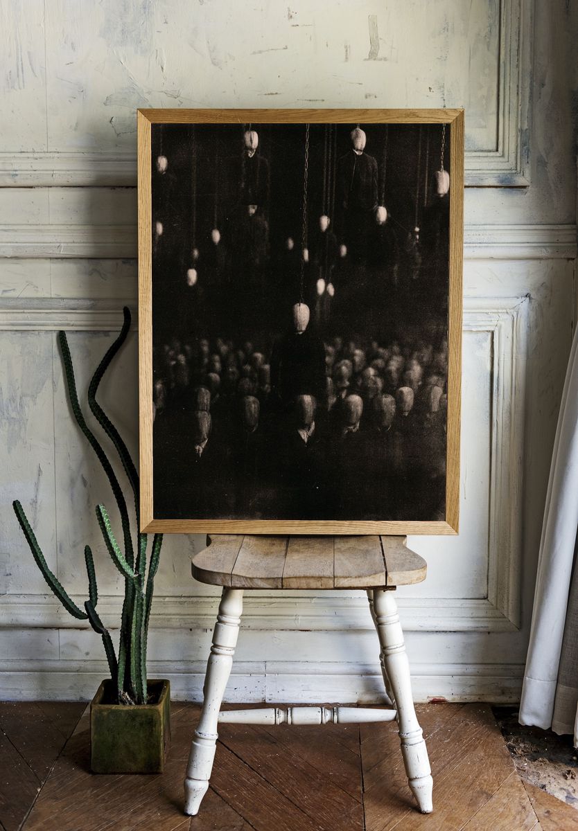 Suspended Figures Black-White Print. — room view 1