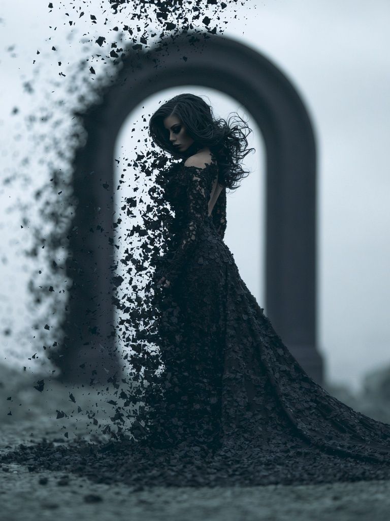 Dark Surreal Woman Print. poster — fine-art art