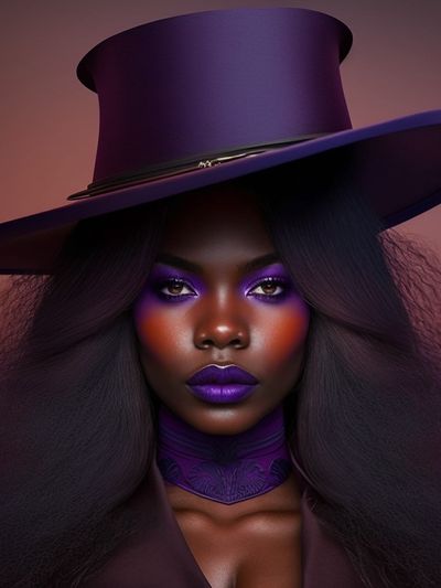 Purple Portrait Fashion Poster. poster