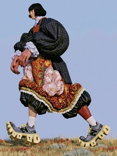 Avant-Garde Fashion Figure Poster. poster