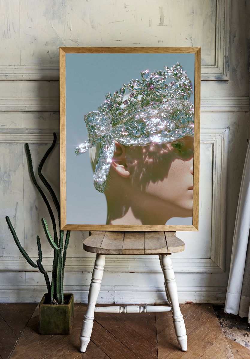 Crystal Crown Portrait Print. — room view 1