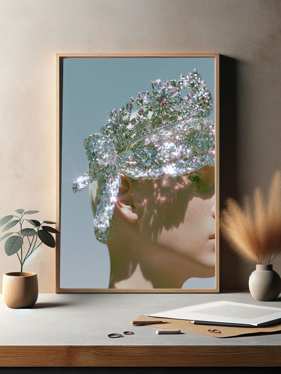 Crystal Crown Portrait Print. — room view 2