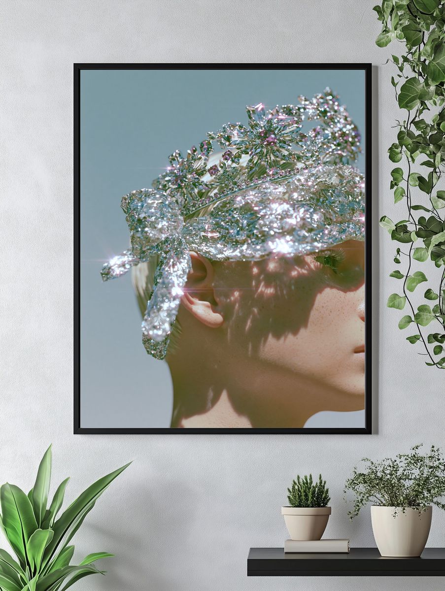 Crystal Crown Portrait Print. — room view 4