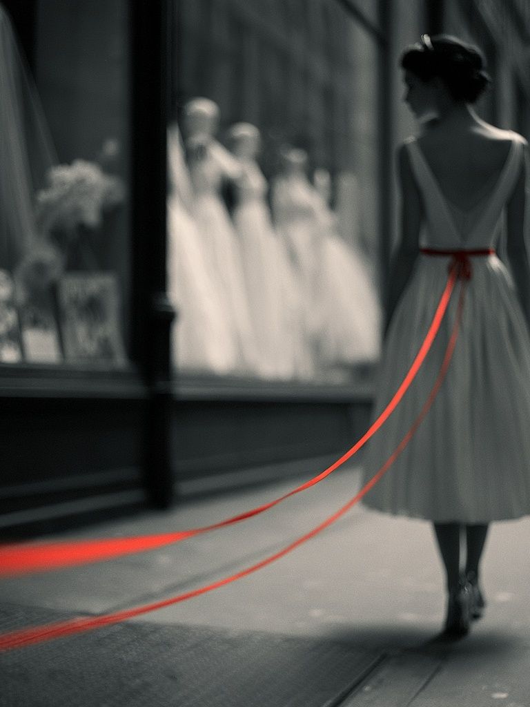 Red Ribbon Fashion Photography Poster. poster — photography art